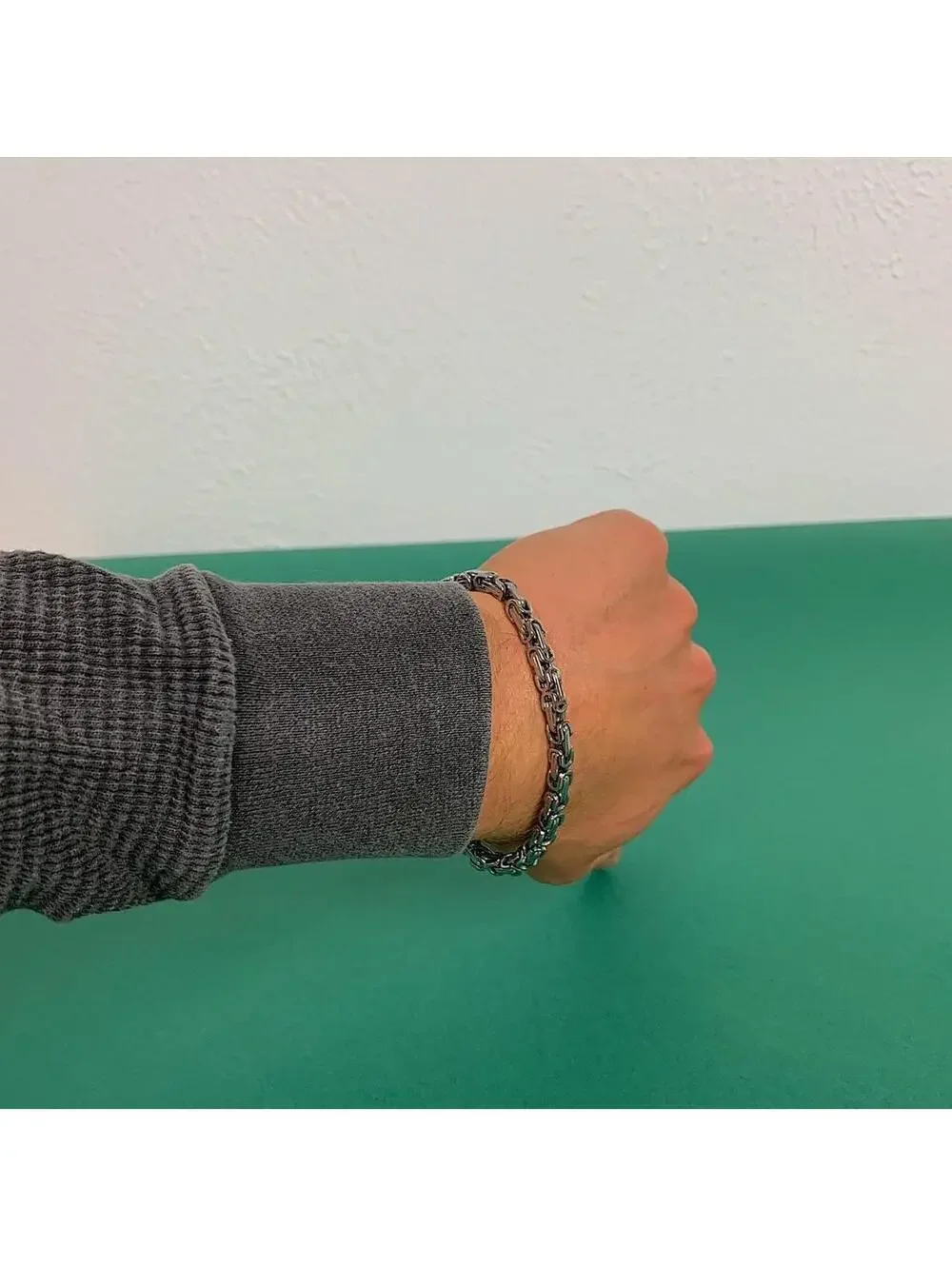 Y2k Cyber Vintage style Futuristic Titanium Interlocked Bracelet. Cool design
